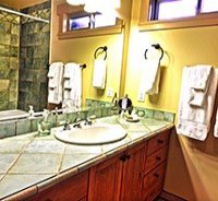 #104 bathroom in Blue Iguana Inn in Ojai, California