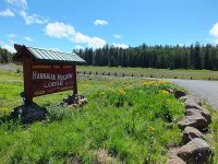 Hannagan Meadow Lodge sign
