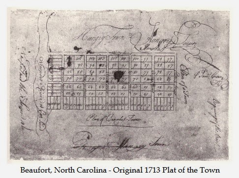 Beaufort, NC Original 1712 Town Plat
