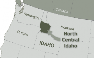 Map of Idaho Area