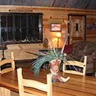 living area in Crazy Horse Cabin at Hochatown Junction in Broken Bow, OK