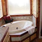 bathroom in Front Porch Lodge at Hochatown Junction in Broken Bow, OK
