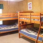bedroom in Goldies Getaway Cabin at Hochatown Junction in Broken Bow, OK