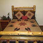 bed in Stormy Ridge Cabin at Hochatown Junction in Broken Bow, OK