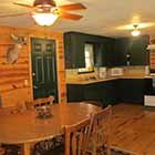 kitchen area in Triple Oaks Cabin at Hochatown Junction in Broken Bow, OK