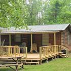 back porch in Triple Oaksi Cabin at Hochatown Junction in Broken Bow, OK