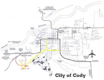 Driving Map to K3 Guest Ranch