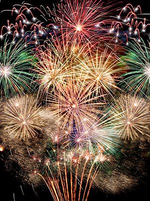 Fireworks in Corpus Christi TX near Fortuna Bay bed and breakfast