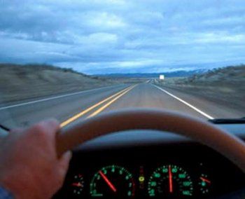 Driving down the road