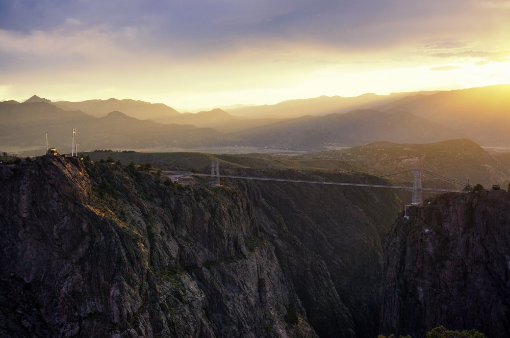 Royal Gorge Bridge at Sunset