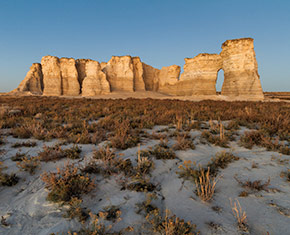 Monument Rocks and the Chalk Pyramids in Kansas
