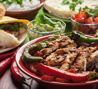 Fajitas at On The Border Grill