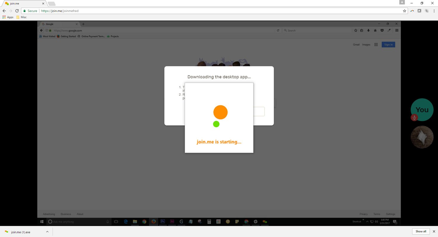 using join me